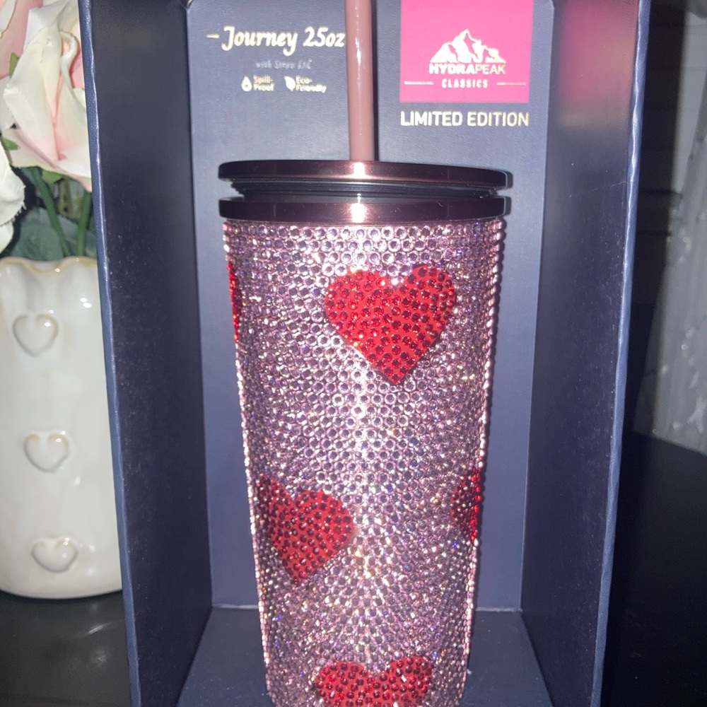 Pink and Red Heart Tumbler